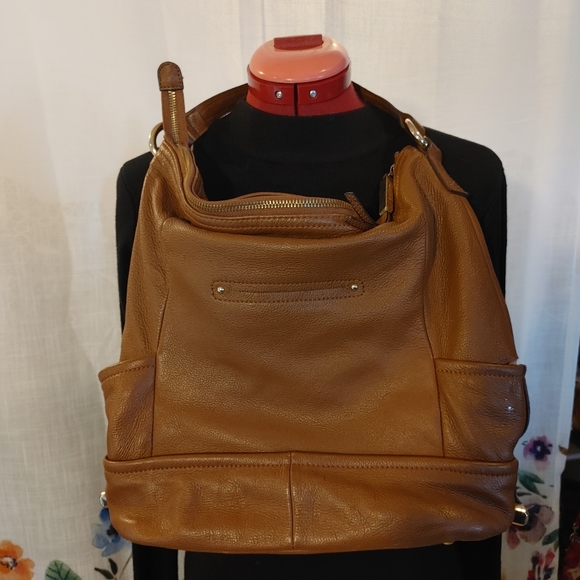 B. Makowsky Brown Leather Bag - Picture 7 of 8